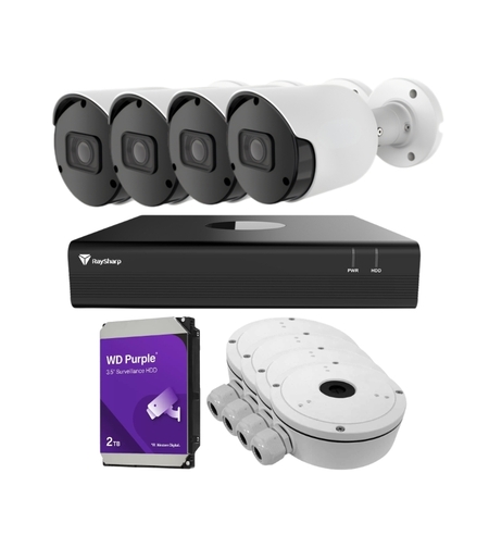 HD комплект 4 булет камери 2MP, DVR 4 канала и HDD 2TB - Raysharp HD Kit