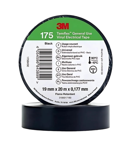 Изолационна лента 3M - 175, 20м/19мм ЧЕРНА
