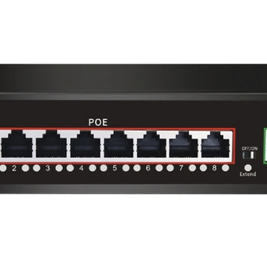 PoE Суич 10/100, 8 ports + 2 Uplink x 100Mbit, 2Gbps IEEE802.3af/at, 120W, 250m