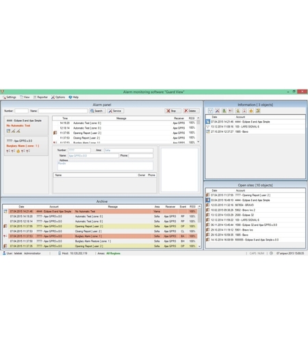 Guard View - Софтуер за мониторинг - Teletek Electronics Guard View