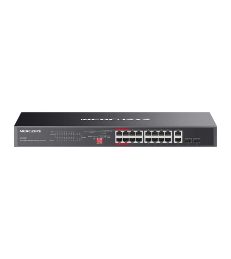 Mercusys MS120GP 16 Port Gigabit Hi-POE Суич + 2UPlink + 2SFP