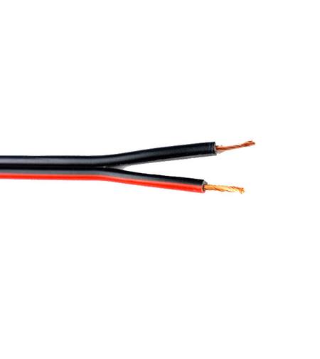 Кабел H03VH-H 2x0.50 мм2 черно-червен