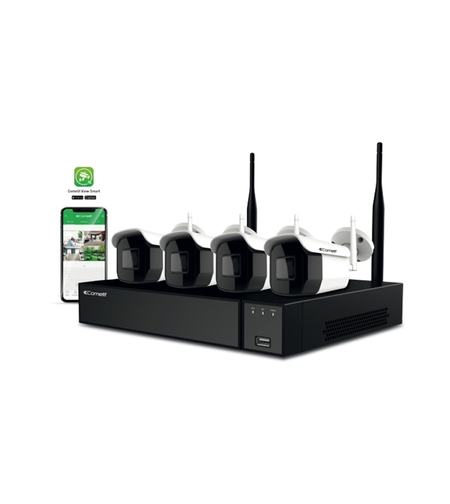 Wi-Fi комплект, NVR, 4 булет IP камери 2 MP, HDD 1 TB - Comelit WIKIT004S02NB