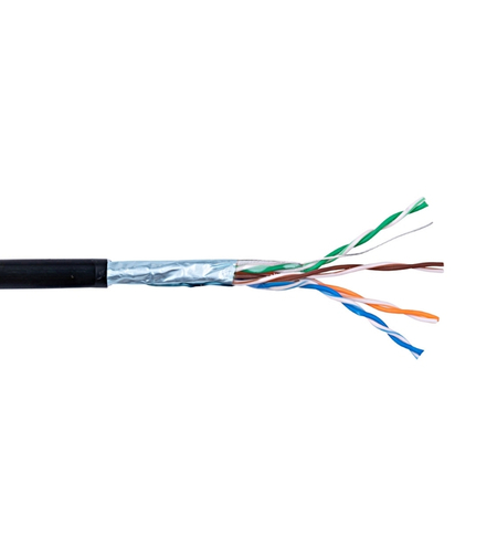 Кабел cat. 5e F/UTP 100 MHz PE за външно и вътрешно полагане - 305 m - ECG E7091002