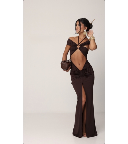 Елегантна рокля „Chocolate Muse“