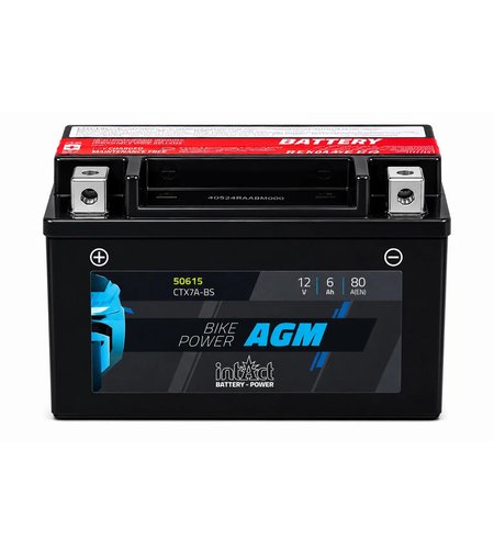 Мото акумулатор intAct Bike-Power AGM YTX7A-BS CTX7A-BS 80A