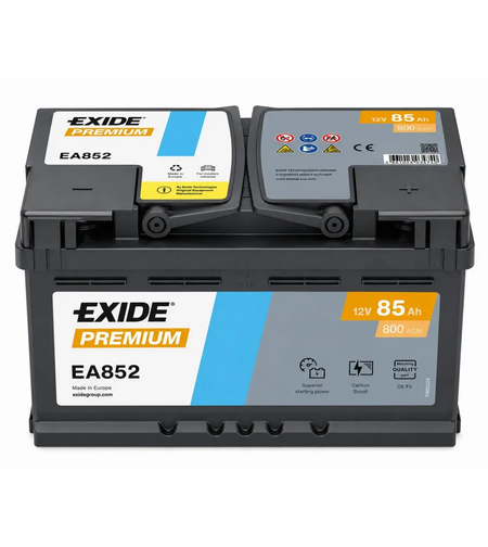 Акумулатор Exide Premium 12V 85Ah 800A EA852