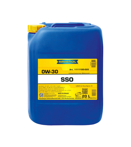 Моторно масло RAVENOL SSO SAE 0W-30 BIB 20л.