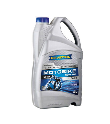 Моторно масло RAVENOL Motobike 4-T Ester 15W-50 4л.