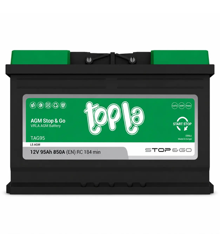 Акумулатор Topla AGM Stop&Go 12V 95Ah 850A