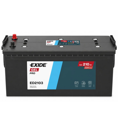 Акумулатор Exide Endurance +PRO GEL 12V 210Ah 1030A ED2103