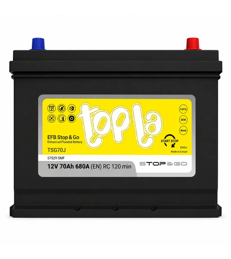 Акумулатор Topla EFB Stop&Go JIS 12V 70Ah 680A /д+/