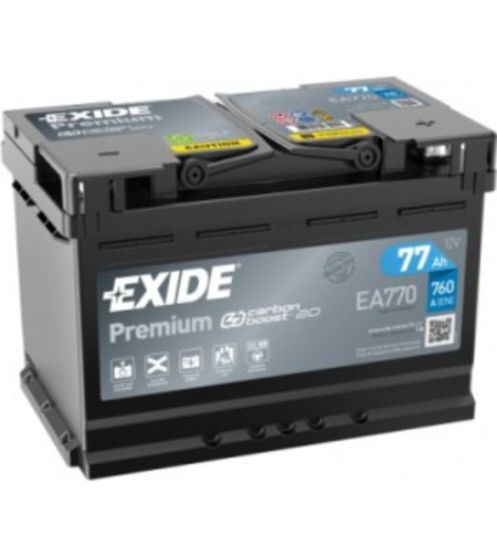 Акумулатор Exide Premium 12V 77Ah 760A EA770