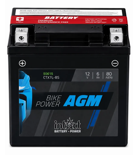 Мото акумулатор intAct Bike-Power AGM YTX7L-BS CTX7L-BS 80A