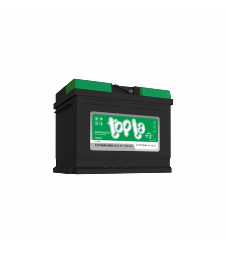 Акумулатор Topla AGM Stop&Go 12V 60Ah 680A