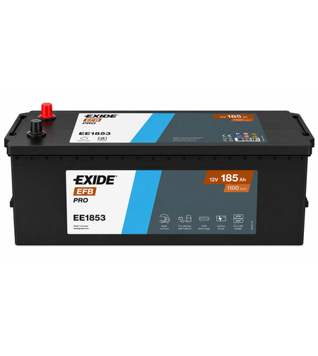 Акумулатор Exide Strong Pro (HVR) EFB+ 12V 185Ah 1100A EE1853