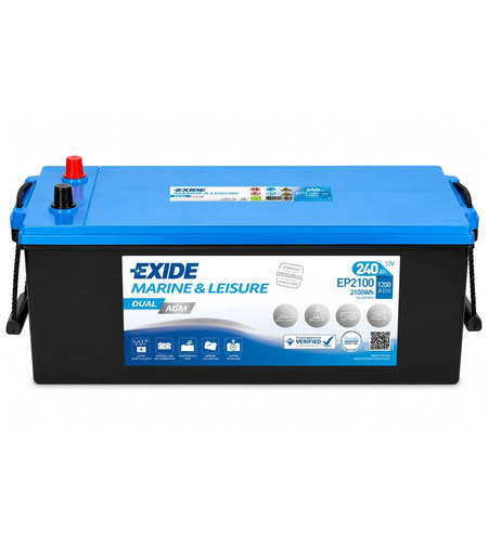 Акумулатор Exide Marine Dual AGM 12V 240Ah 1200A EP2100
