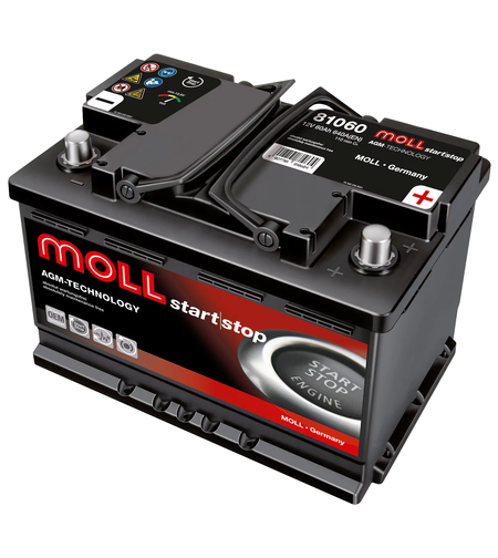 Акумулатор MOLL Start-Stop AGM 12V 60AH 640A