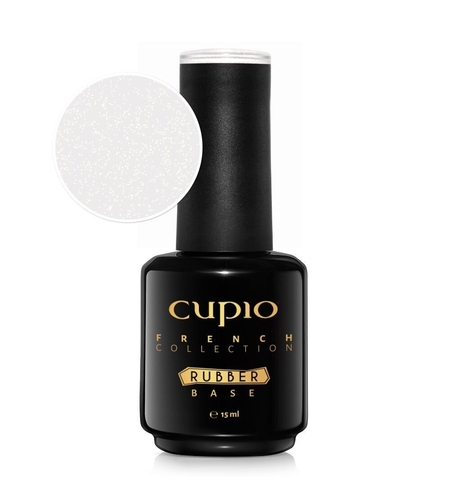 Rubber base French Collection - Milky White Shimmer Gold