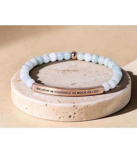 Amazonite Bracelet “Believe In Yourself As Much As I Do”