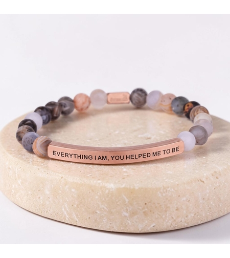 Гривна от ахат „Everything I Am, You Helped Me To Be“