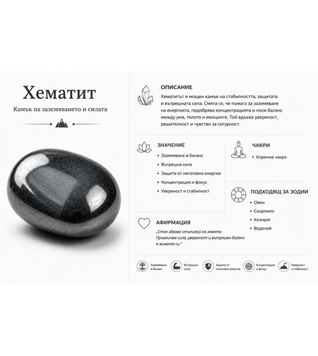 Хематит – Камък на заземяването и силата