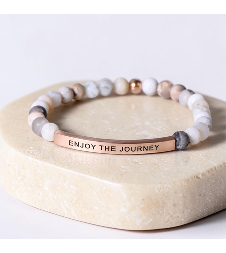 Howlite Bracelet “Enjoy the Journey”