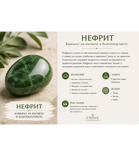 Нефрит – Камъкът на късмета и благополучието
