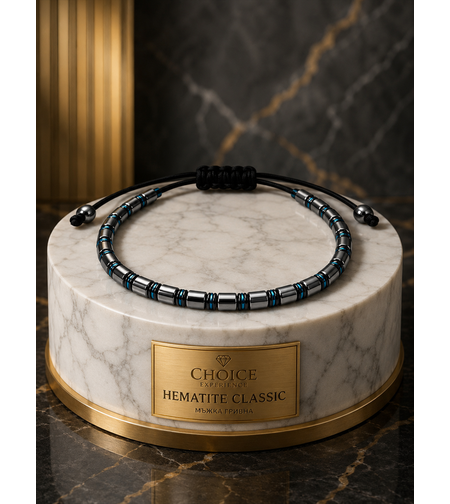 Мъжка гривна Hematite Classic