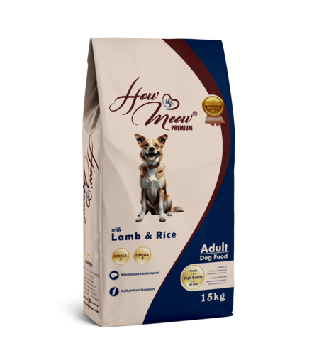 How Meow Adult Dog Food Агне и ориз 15 кг.