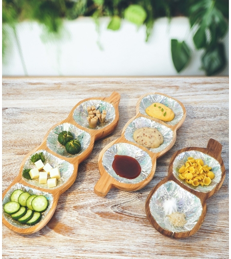 PEANUT SHELL BOWL S/3