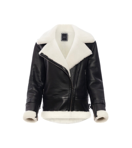 AVIATOR JACKET IN AGED-LEATHER AND SHEARLING 3