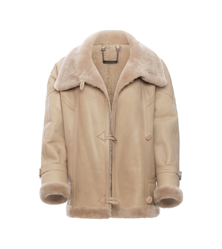 AVIATOR JACKET IN AGED-LEATHER AND SHEARLING 2
