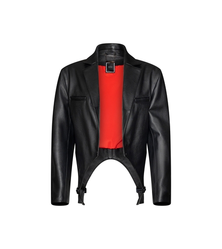 Oversized leather blazer ,, Eclipse