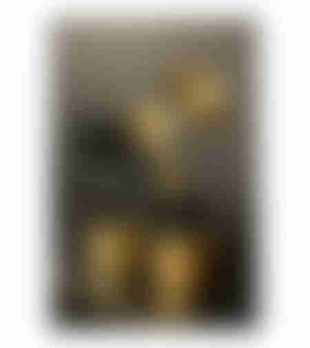 ZAJED DECO LEAF POLYRESIN GOLD BLACK 15x8xH25,5cm