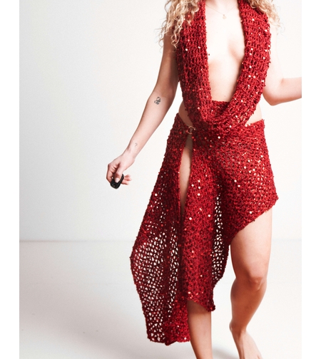 Scarlet Red Shimmer Multiway Skirt