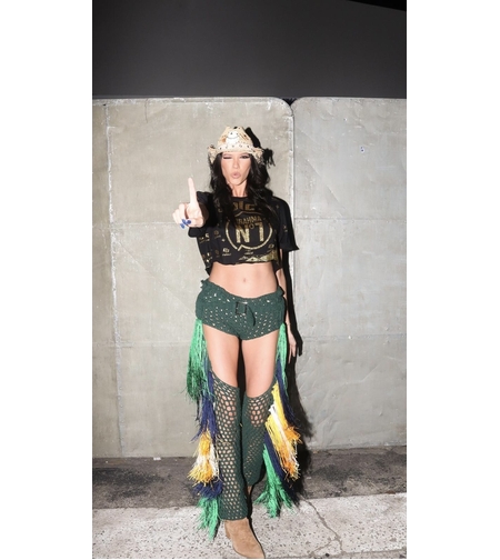Rodeo Shorts & Fringe Chaps Green