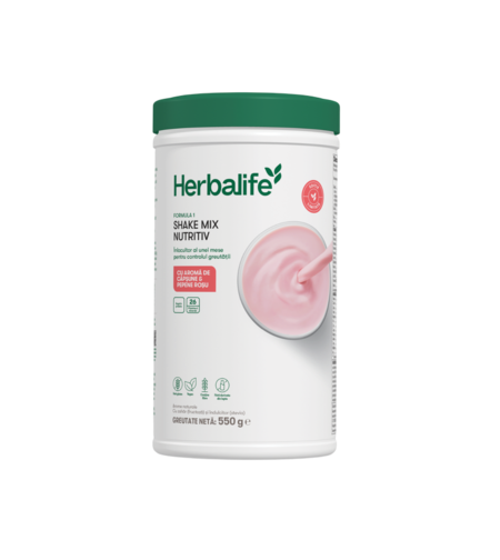Herbalife Shake Formula 1 Capsune si Pepene Rosu 550g (Editie Limitata)