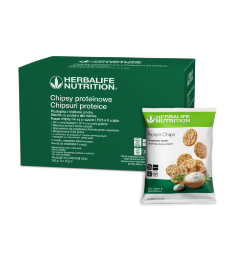 Chipsuri proteice Smântână & ceapă 10 x 30 g