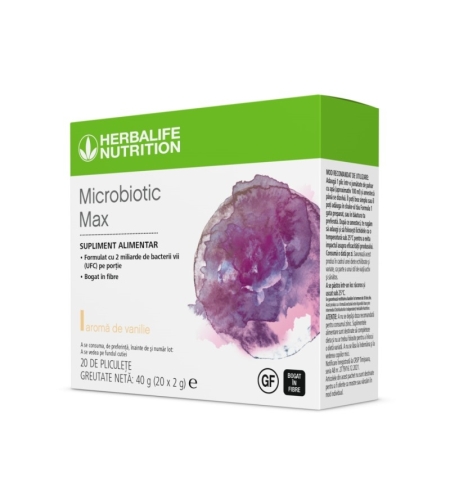 Microbiotic Max Supliment alimentar cu aromă de vanilie - 20 pliculețe