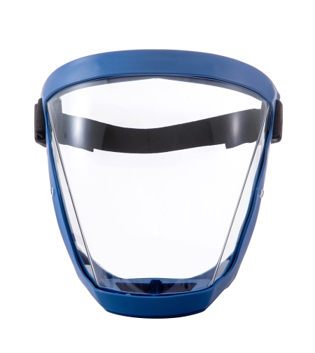 Viziera profesionala protectie faciala, Neo PRO, etansa, transparenta, usoara, dezinfectabila, reutilizabila, Albastra