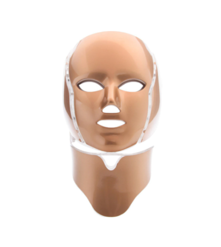 Masca pentru fata si gat, de Infrumusetare, cu 192 LED-uri si 7 Moduri de Culori, Anti-imbatranire, Anti-sebum, Anti-Acnee, Estompare Riduri fine, Eliminarea petelor si Diminuarea Cearcanelor, Tratament non-invaziv