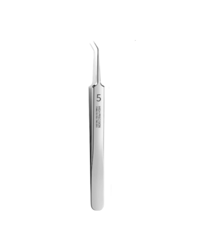 Penseta Oblica pentru Extractie Puncte Negre, Cosuri, Acnee, Comedoane, Neo™ Premium, din Inox, metalica, nr. 5