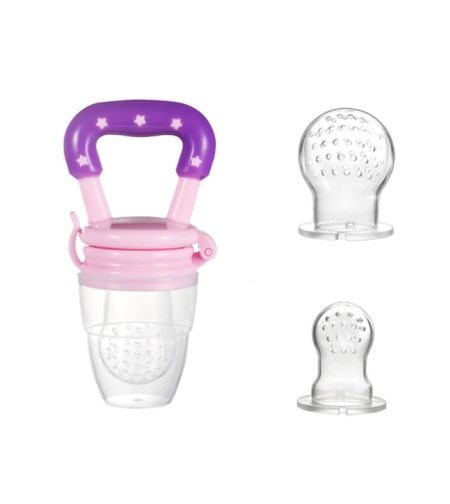 Suzeta cu compartiment pentru fructe si alte alimente fara BPA culoare mov