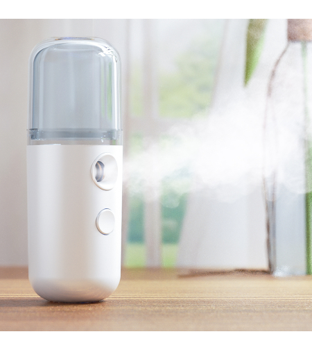 Spray Hidratare Faciala,Nano Ⅱ®,Igienizare, Curatare Ten, Abur Rece, Incarcare USB,30 ml, Alb