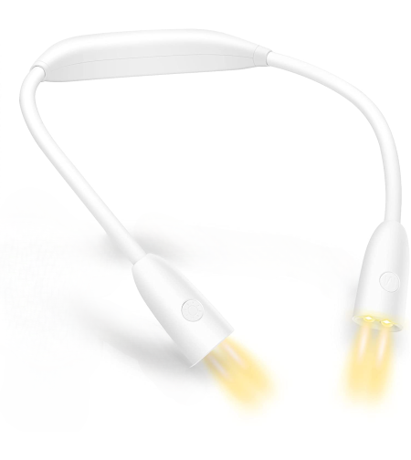 Lampa pentru citit Nivero®, pozitionare pe gat, perfecta pentru alergat, camping, reparatii, 3 tipuri de lumina LED si 3 nivele de intensitate