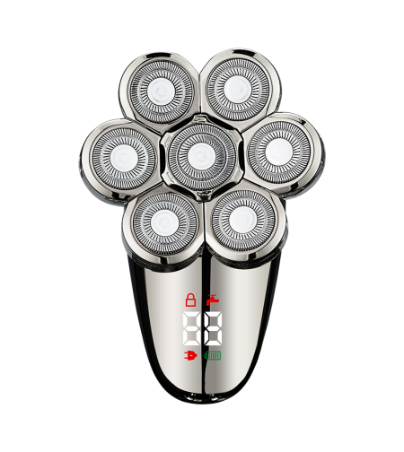 Aparat de ras electric 7D, Neo™ 7 Blade Samurai®, multifunctional, fara fir, incarcare USB, 100% rezistent la apa, 7 lame independente, usor de curatat, sistem 7 in 1, Silver