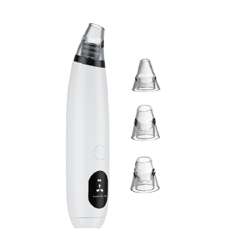 Aparat indepartat puncte negre, Neo™ Premium, cu vacuum, 3 capete, Puteri ajustabile, Ingrijire faciala, Curatare faciala, Acnee, cu Baterii, Alb