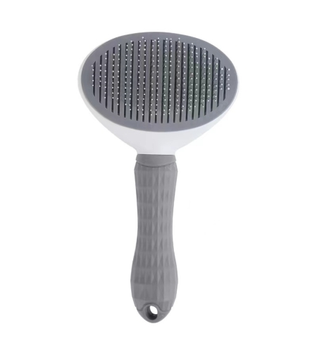Set Format din Perie cu buton auto-curatare pentru animale, Neo™ Pet-Pet®, utila in curatarea si ingrijirea parului, 20x10x6 cm, pisici, caini, iepuri, gri si Perie pentru curatarea parului, 20x20x3 cm, gri