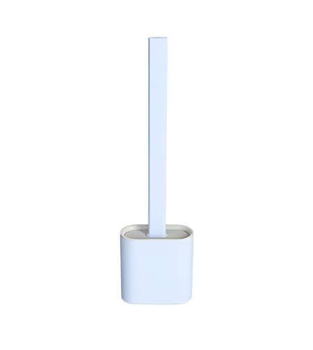 Perie de Silicon pentru Toaleta. cu Suport din Plastic, Aspect Modern, Albastru, Neo™